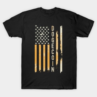 DOGECOIN Gold Flag T-Shirt